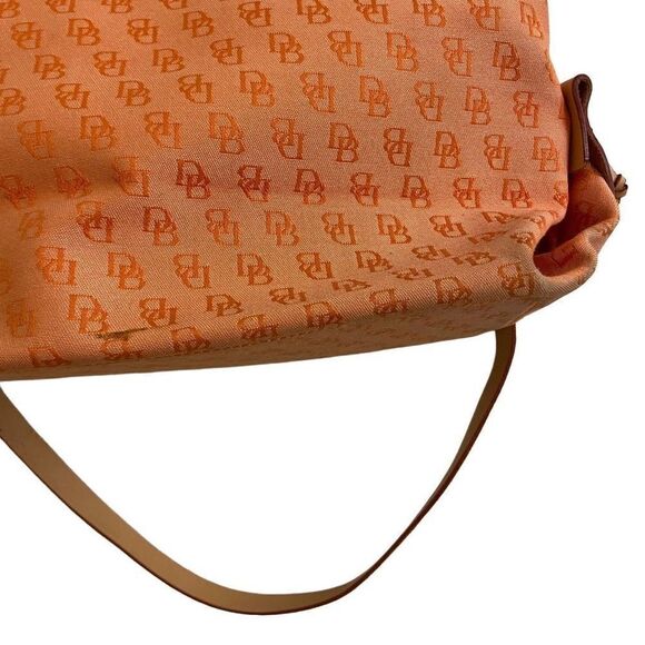 Dooney & Bourke Orange Mini Tassel Tote Signature Jacquard - Picture 4 of 12